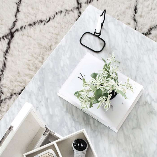 NOVA Natural Marble Coffee Table W50, White NOVA Natural Marble Coffee Table W50, White